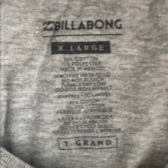 Men’s XL Gray Billabong T-Shirt - Picture 2 of 2